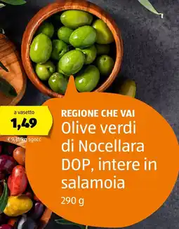 ALDI REGIONE CHE VAI Olive verdi di Nocellara DOP, intere in salamoia offerta