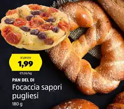 ALDI PAN DEL DI Focaccia sapori pugliesi offerta