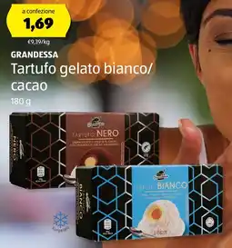 ALDI GRANDESSA Tartufo gelato bianco/ cacao offerta