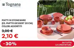 Max Factory Tognana piatti in stoneware colori assortiti offerta