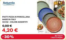 Max Factory Saturnia piatti pizza in porcellana colori assortiti offerta