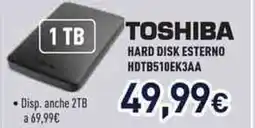 Unieuro TOSHIBA HARD DISK ESTERNO HDTB510EK3AA offerta
