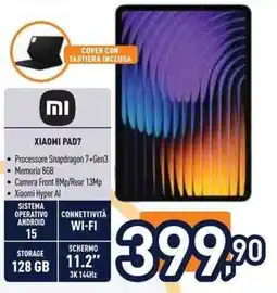 Unieuro mi XIAOMI PAD7 offerta