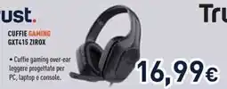 Unieuro GXTrust. CUFFIE GAMING GXT415 ZIROX offerta