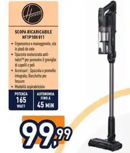 Unieuro Hoover SCOPA RICARICABILE HF1P10H 011 offerta