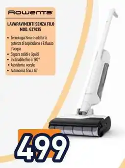 Unieuro Rowenta LAVAPAVIMENTI SENZA FILO MOD. GZ7035 offerta