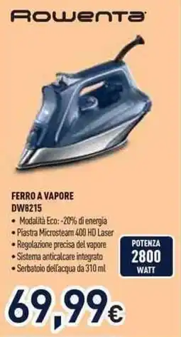 Unieuro Rowenta ferro a vapore DW8215 offerta