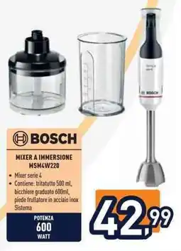 Unieuro BOSCH Mixer a immersione MSM4W220 offerta