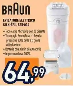 Unieuro Braun epilatore elettrico silk-èpil SE5-030 offerta