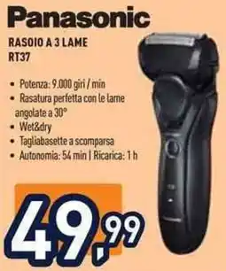 Unieuro Panasonic rasoio a 3 lame RT37 offerta