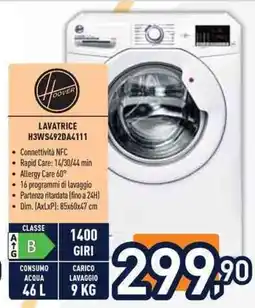 Unieuro Hoover lavatrice H3WS492DA4111 offerta