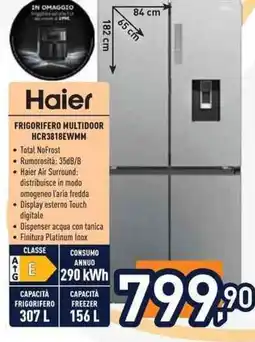 Unieuro Haier frigorifero multidoor HCR3818EWMM offerta