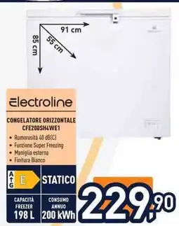 Unieuro Electroline CONGELATORE ORIZZONTALE CFE200SH4WE1 offerta