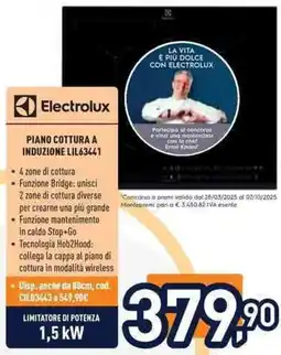 Unieuro Electrolux piano cottura a induzione LIL63441 offerta
