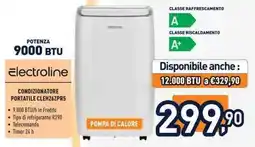 Unieuro Electroline condizionatore portatile CLEH26ZPR5 offerta