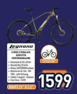 Unieuro Legnano E-BIKE A PEDALATA ASSISTITA FUOCOMAMBA45NE offerta