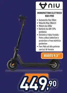 Unieuro Niu monopattino elettrico KQ13 PRO offerta