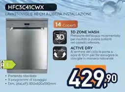 Unieuro Hotpoint HFC3C41CWX LAVASTOVIGLIE 60 CM A LIBERA INSTALLAZIONE offerta