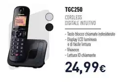 Unieuro Panasonic cordless digitale intuitivo TGC250 offerta
