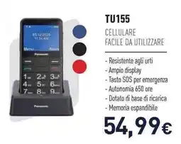 Unieuro Panasonic cellulare facile da utilizzare TU155 offerta