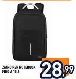 Unieuro Zaino per notebook fino a 15.6 offerta
