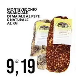 Vantaggio Cash&Carry Montevecchio guanciale di maiale al pepe e naturale offerta