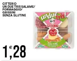 Vantaggio Cash&Carry Citterio un due tris salame/ formaggio/ grissini senza glutine offerta