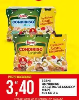 Vantaggio Cash&Carry Berni condiriso leggero/classico/ mare offerta