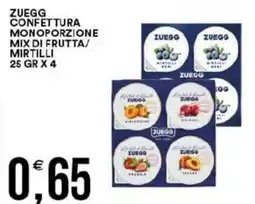 Vantaggio Cash&Carry Zuegg confettura monoporzione mix di frutta/ mirtilli offerta