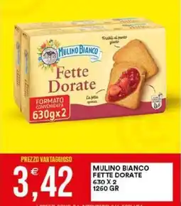 Vantaggio Cash&Carry Mulino bianco fette dorate 630 x 2 offerta