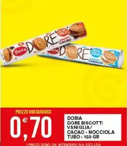 Vantaggio Cash&Carry Doria dore biscotti vaniglia/ cacao-nocciola tubo offerta