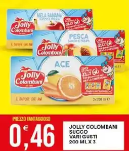 Vantaggio Cash&Carry Jolly colombani succo vari gusti offerta