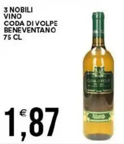 Vantaggio Cash&Carry 3 nobili vino coda di volpe beneventano offerta