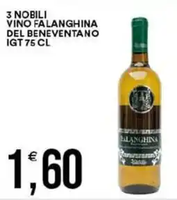 Vantaggio Cash&Carry 3 nobili vino falanghina del beneventano IGT offerta