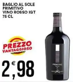 Vantaggio Cash&Carry Baglio al sole primitivo vino rosso IGT offerta