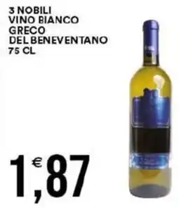 Vantaggio Cash&Carry 3 nobili vino bianco greco del beneventano offerta