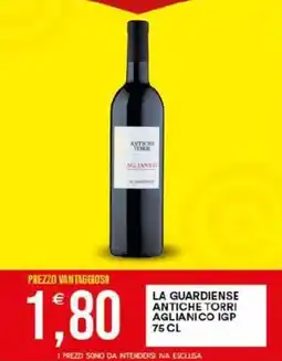 Vantaggio Cash&Carry La guardiense antiche torri aglianico IGP offerta