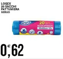 Vantaggio Cash&Carry Logex 20 sacchi pattumiera 50x60 offerta
