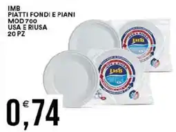 Vantaggio Cash&Carry IMB Piatti fondi e piani mod 700 usa e riusa 20 pz offerta