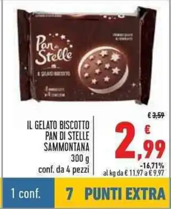 Conad Sammontana Il Gelato Biscotto Pan Di Stelle 300g offerta