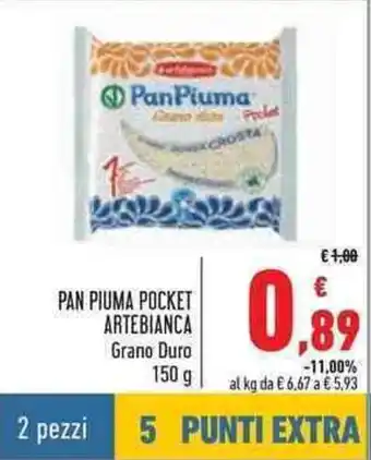 Artebianca Pan Piuma Pocket 150g