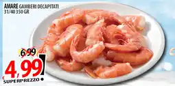 Il Genio Supermercato Amare gamberi decapitati 31/40 offerta
