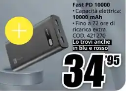 MediaWorld Cellularline Fast PD 10000 offerta