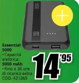 MediaWorld Cellularline Essential 5000 offerta