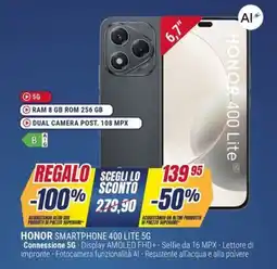 Trony HONOR SMARTPHONE 400 LITE 5G offerta