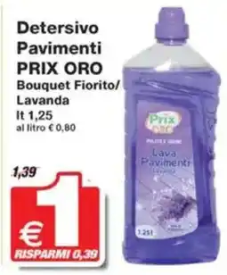 Prix Quality Detersivo Pavimenti PRIX ORO Bouquet Fiorito/ Lavanda offerta