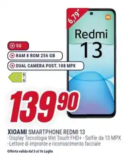 Trony XIOAMI SMARTPHONE REDMI 13 offerta