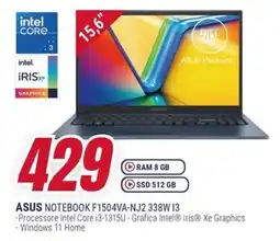 Trony ASUS NOTEBOOK F1504VA-NJ2 338W I3 offerta