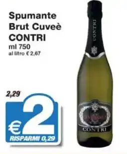 Prix Quality Spumante Brut Cuveè CONTRI offerta