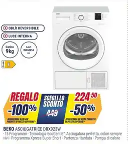 Trony BEKO ASCIUGATRICE DRX923W offerta